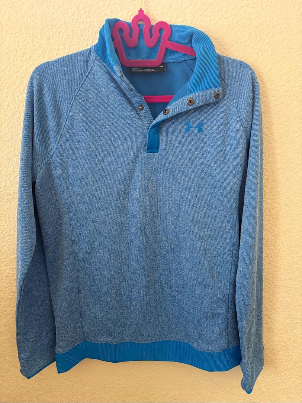 Under Armour youth Blue Quarter-Snap 1/4 zip Pullover